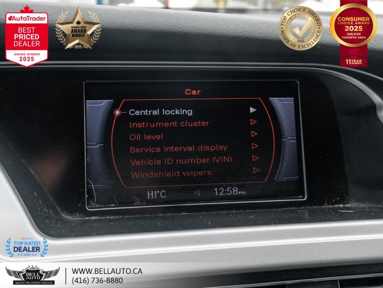 2012 Audi A4 2.0T | SUNROOF | HTD SEATS | LOWKMS | NOACCIDENT Toronto ON