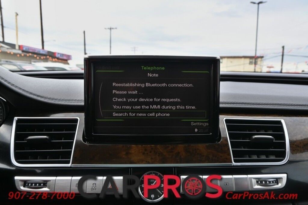 2012 Audi A8 L - AWD - 4.2L V8 - Cold Weather Pkg - Driver Assist Pkg - Heated/Cooled Massaging Leather Seats - Heated Steering Wheel - 2nd Row Heated Seats - Dual Panel Sunroof - Bluetooth - Bose System - Navigation - Backup Camera Anchorage AK