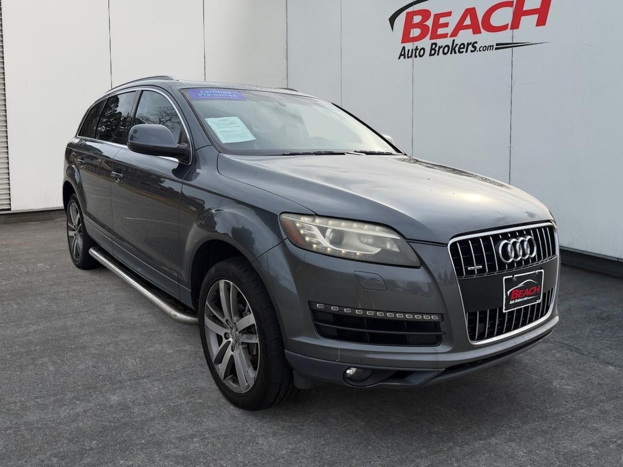 2012 Audi Q7 3.0T Premium Plus, HEATED SEATS, MOONROOF, 3RD ROW, POWER MIRRORS, RUNNING BOARDS, TOW PACKAGE, BOSE SPEAKERS, BLUETOOTH, COME AND TEST DRIVE TODAY!