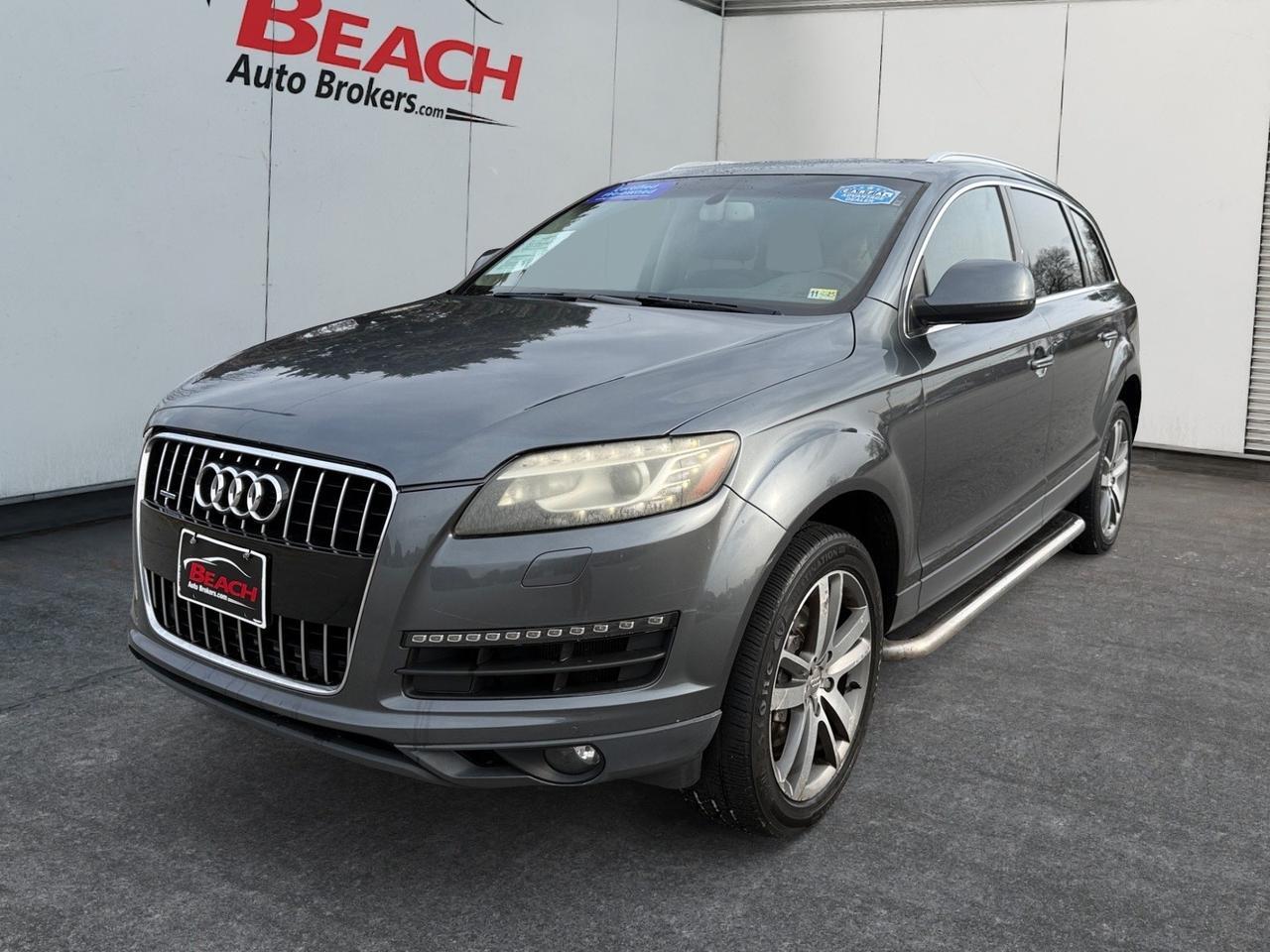 2012 Audi Q7 3.0T Premium Plus, HEATED SEATS, MOONROOF, 3RD ROW, POWER MIRRORS, RUNNING BOARDS, TOW PACKAGE, BOSE SPEAKERS, BLUETOOTH, COME AND TEST DRIVE TODAY!