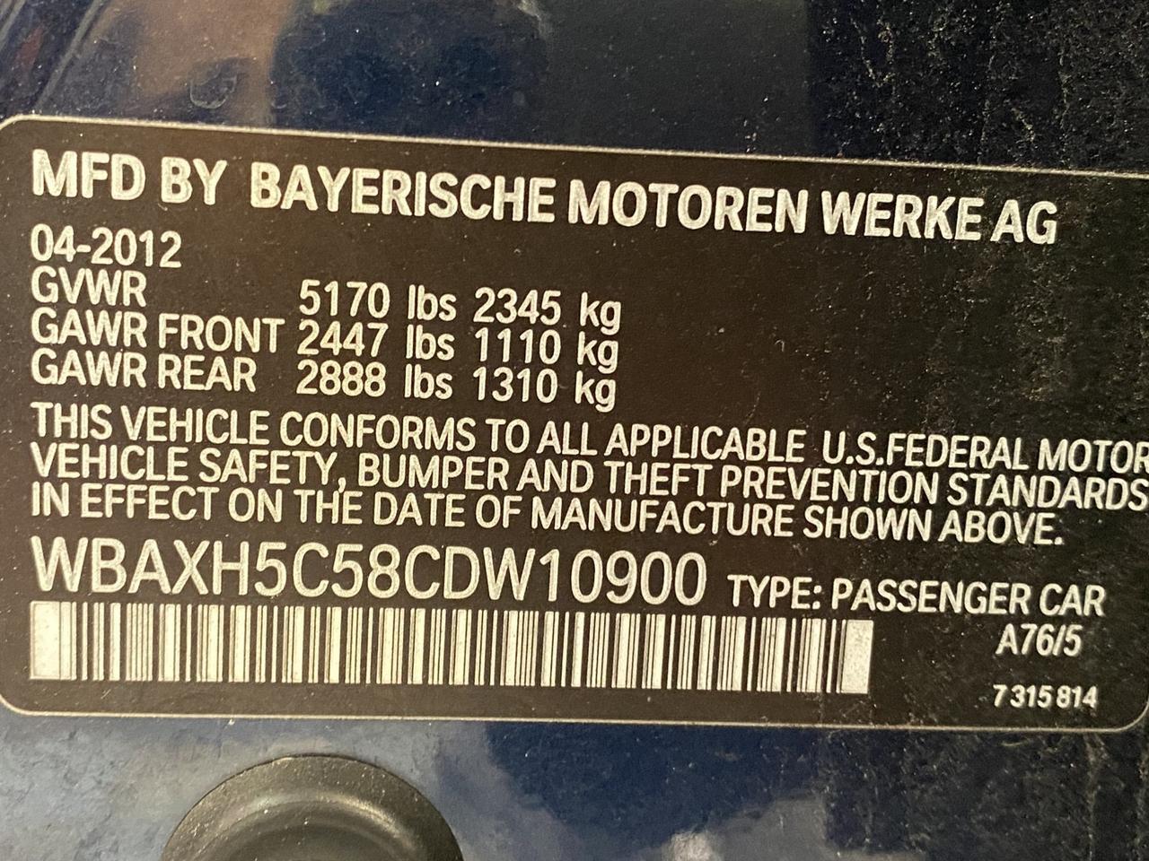 2012 BMW 5 Series 528i xDrive Richmond Hill NY