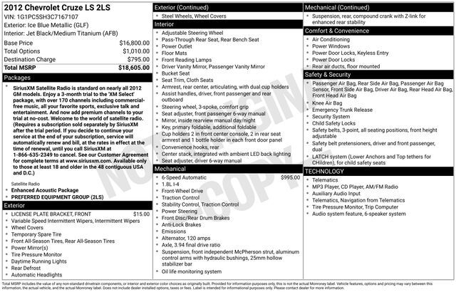 2012 Chevrolet Cruze LS Raleigh NC