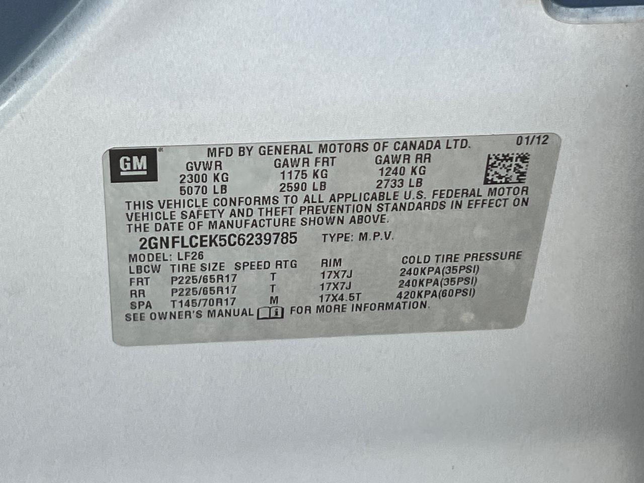 2012 Chevrolet Equinox LS Hagerstown MD