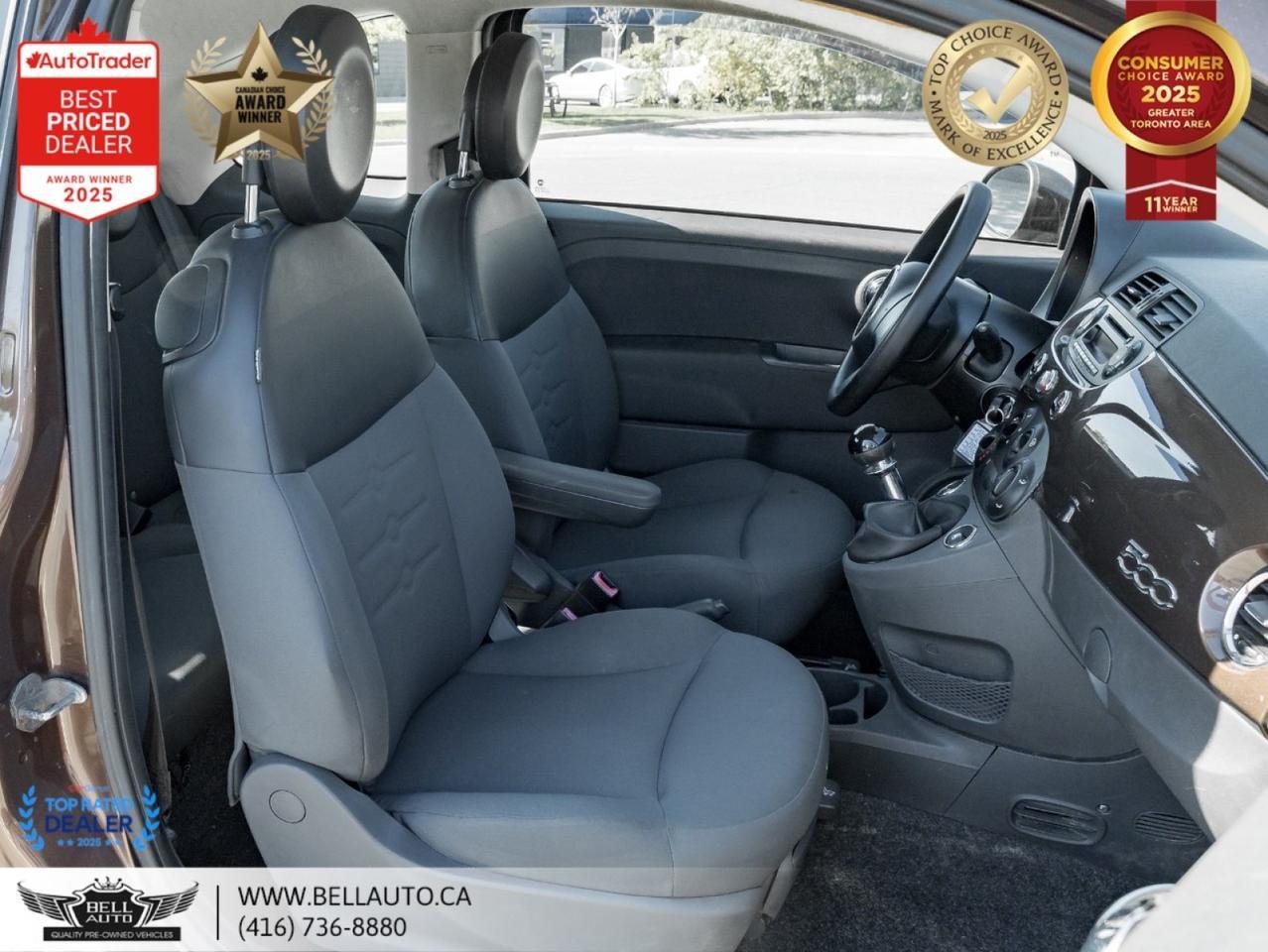 2012 FIAT 500 Pop HB | ESPRESSO BROWN | LOW KM | NOACCIDENT | CLEANCARFAX Toronto ON