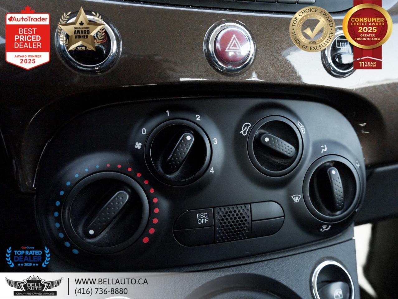 2012 FIAT 500 Pop HB | ESPRESSO BROWN | LOW KM | NOACCIDENT | CLEANCARFAX Toronto ON