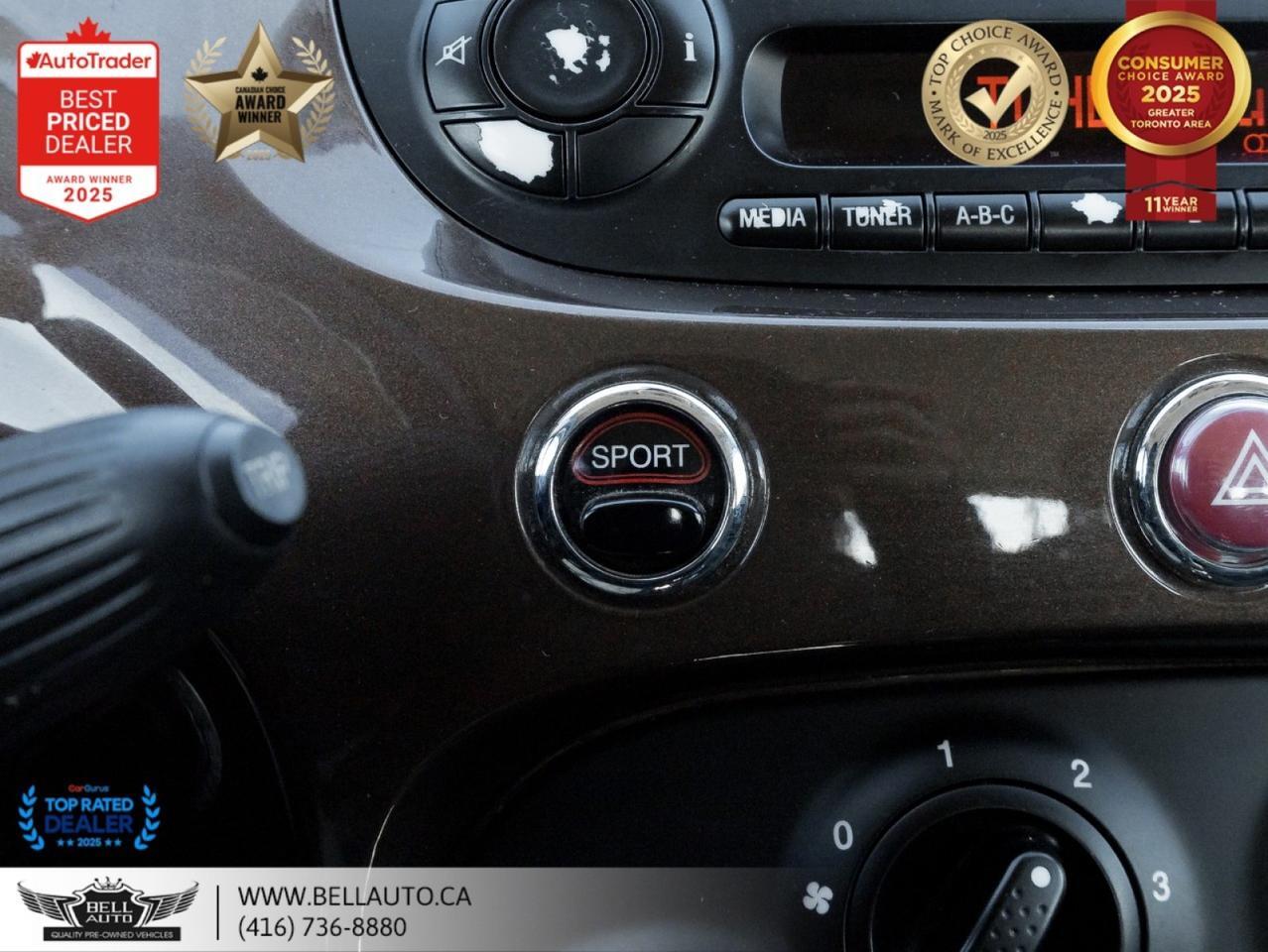 2012 FIAT 500 Pop HB | ESPRESSO BROWN | LOW KM | NOACCIDENT | CLEANCARFAX Toronto ON