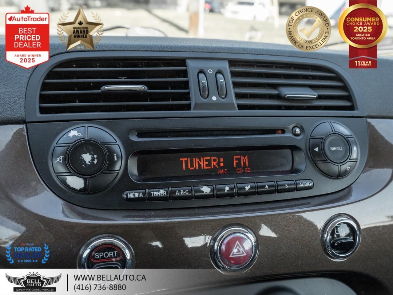 2012 FIAT 500 Pop HB | ESPRESSO BROWN | LOW KM | NOACCIDENT | CLEANCARFAX Toronto ON