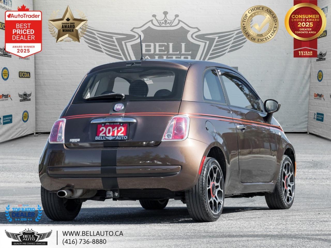 2012 FIAT 500 Pop HB | ESPRESSO BROWN | LOW KM | NOACCIDENT | CLEANCARFAX Toronto ON