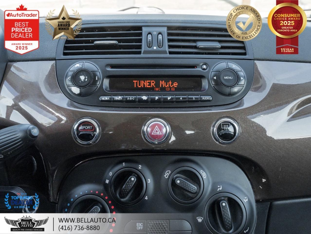 2012 FIAT 500 Pop HB | ESPRESSO BROWN | LOW KM | NOACCIDENT | CLEANCARFAX Toronto ON