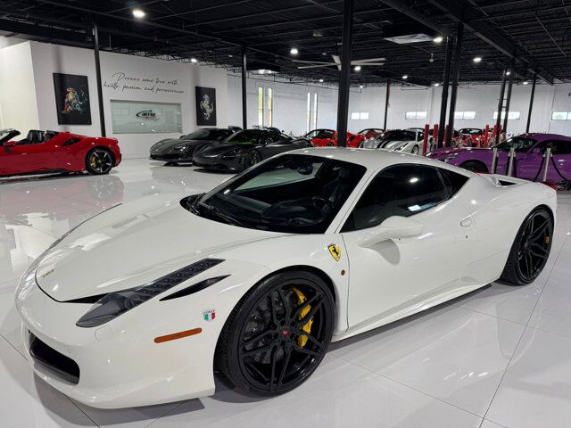 2012 Ferrari 458 Italia Bianco Avus paint, JBL Professional Audio, extended leather interior AND MORE!! Fort Lauderdale FL