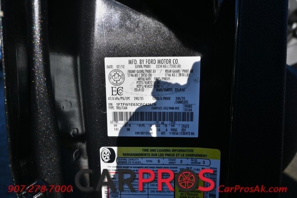 2012 Ford F-150 Harley-Davidson Crew Cab - 6.2L V8 - 4X4 - Heated/Cooled Leather Seats - Remote Start - Moonroof - Sony Sound System - Navigation - Back Up Camera - Tow Package Anchorage AK