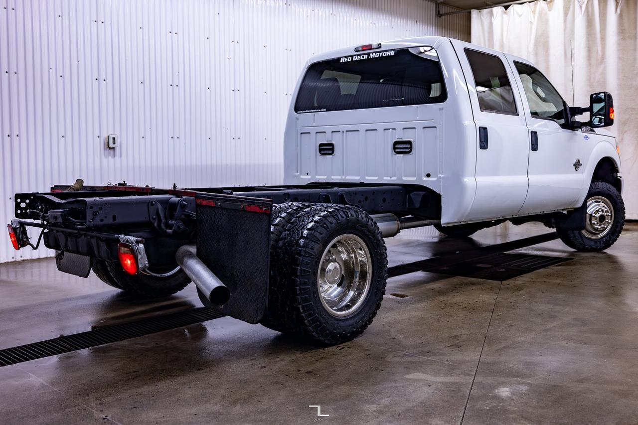2012 Ford F-350 4x4 Crew Cab XLT Cab & Chassis Diesel Red Deer AB
