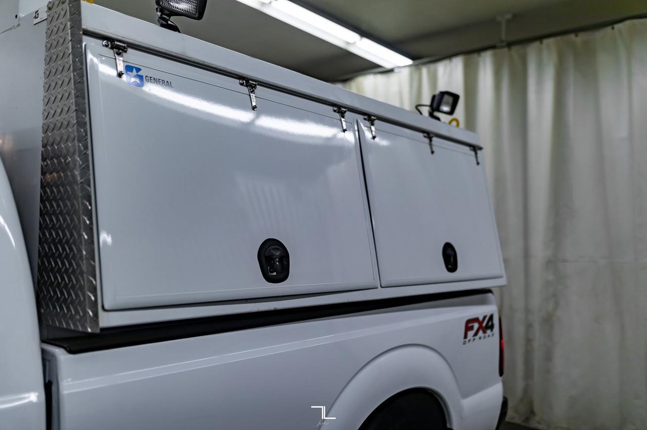 2012 Ford F-350 4x4 Crew Cab XLT FX4 Mechanics Box Diesel VMAC Red Deer AB