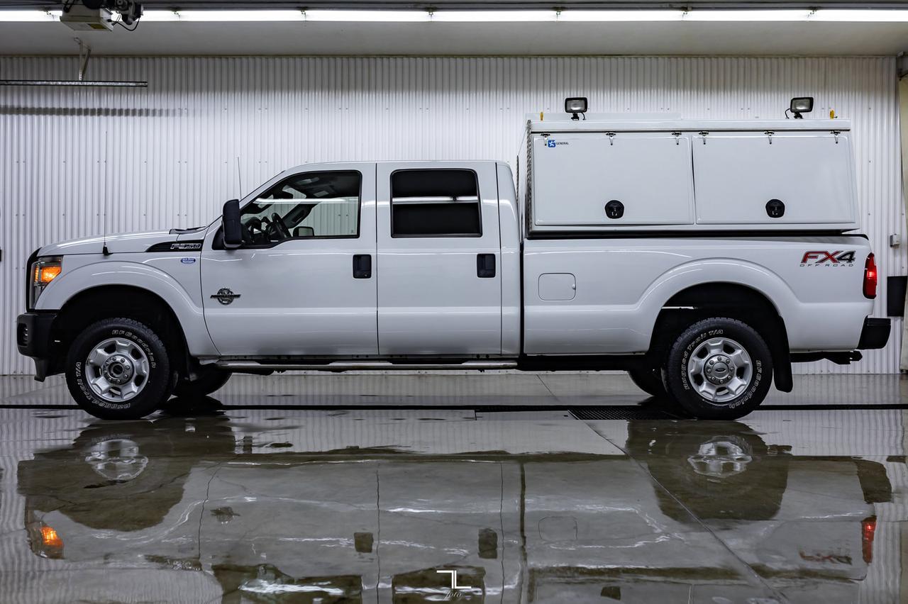 2012 Ford F-350 4x4 Crew Cab XLT FX4 Mechanics Box Diesel VMAC Red Deer AB