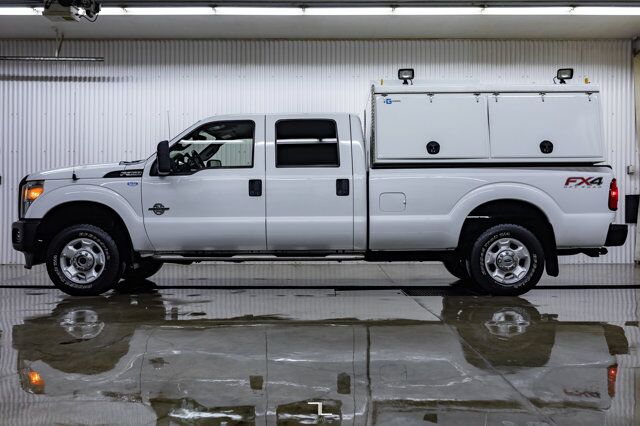 2012 Ford F-350 4x4 Crew Cab XLT FX4 Mechanics Box Diesel VMAC Red Deer AB