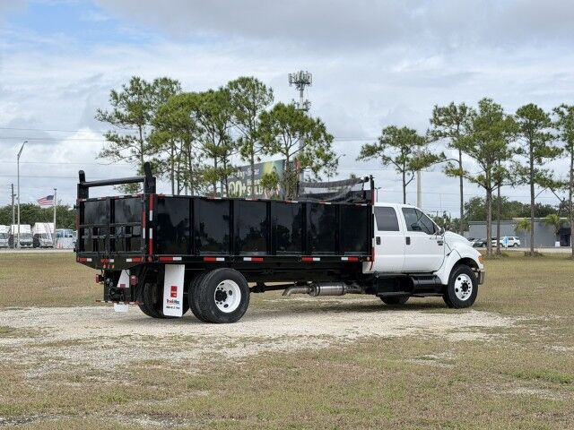 2012 Ford F-750XL Crew Cab 18' Steel Landscape Dump Truck with Tree Spades