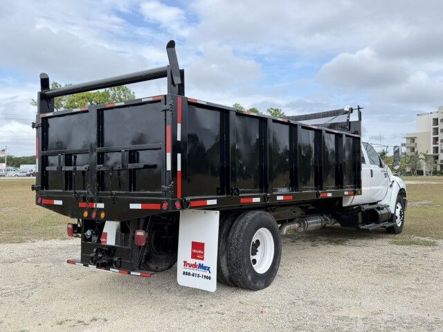 2012 Ford F-750XL Crew Cab 18' Steel Landscape Dump Truck with Tree Spades Homestead FL