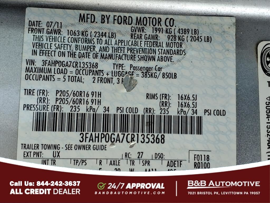 2012 Ford Fusion S Levittown PA