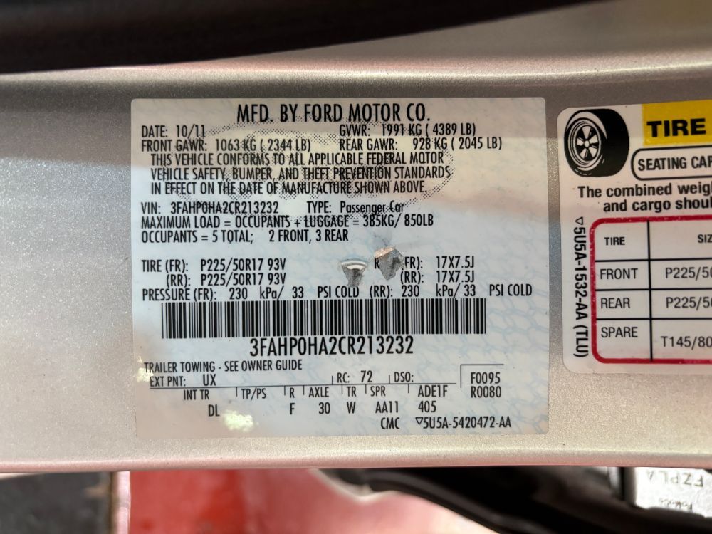 2012 Ford Fusion SE Franklin OH
