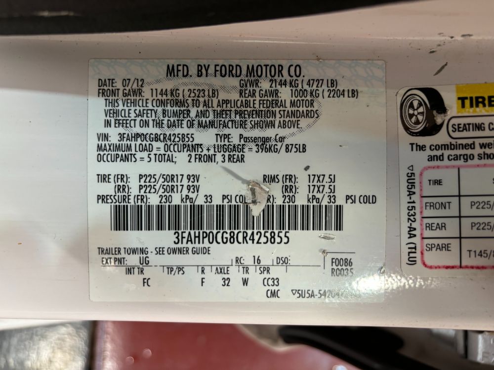 2012 Ford Fusion SEL Franklin OH