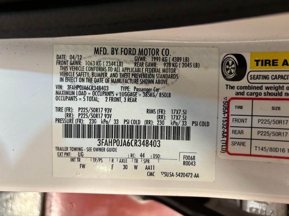 2012 Ford Fusion SEL Franklin OH