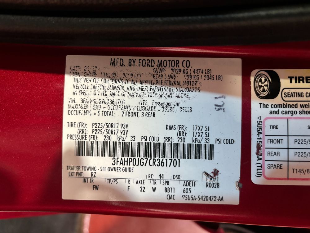 2012 Ford Fusion SEL Franklin OH