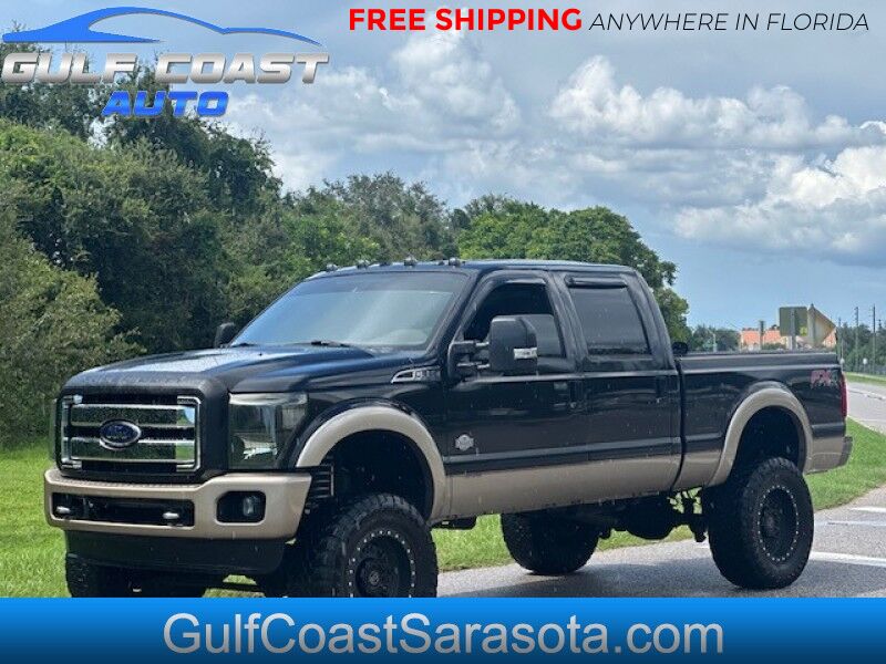2012 Ford SUPER DUTY F-350 SRW KING RANCH TURBO DIESEL LIFTED FL TRUCK 4X4 LEATHER CREW CAB FREE SHIPPING IN FLORIDA Sarasota FL