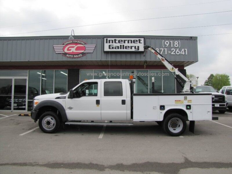 2012 Ford Super Crew F-550 Diesel Utility IMT 1015 Crane XL Collinsville OK
