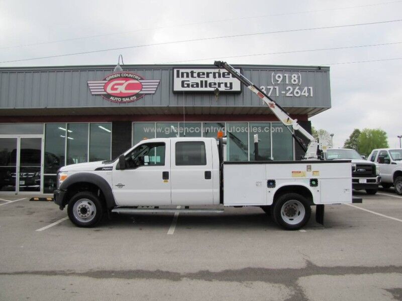 2012 Ford Super Crew F-550 Diesel Utility IMT 1015 Crane