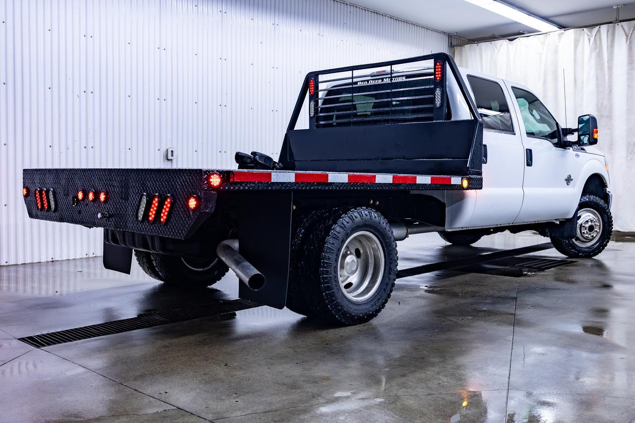 2012 Ford Super Duty F-350 DRW 4x4 Crew Cab XLT Deck Diesel Red Deer AB