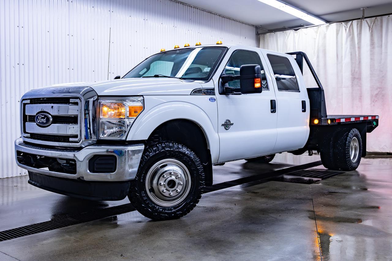 2012 Ford Super Duty F-350 DRW 4x4 Crew Cab XLT Deck Diesel Red Deer AB