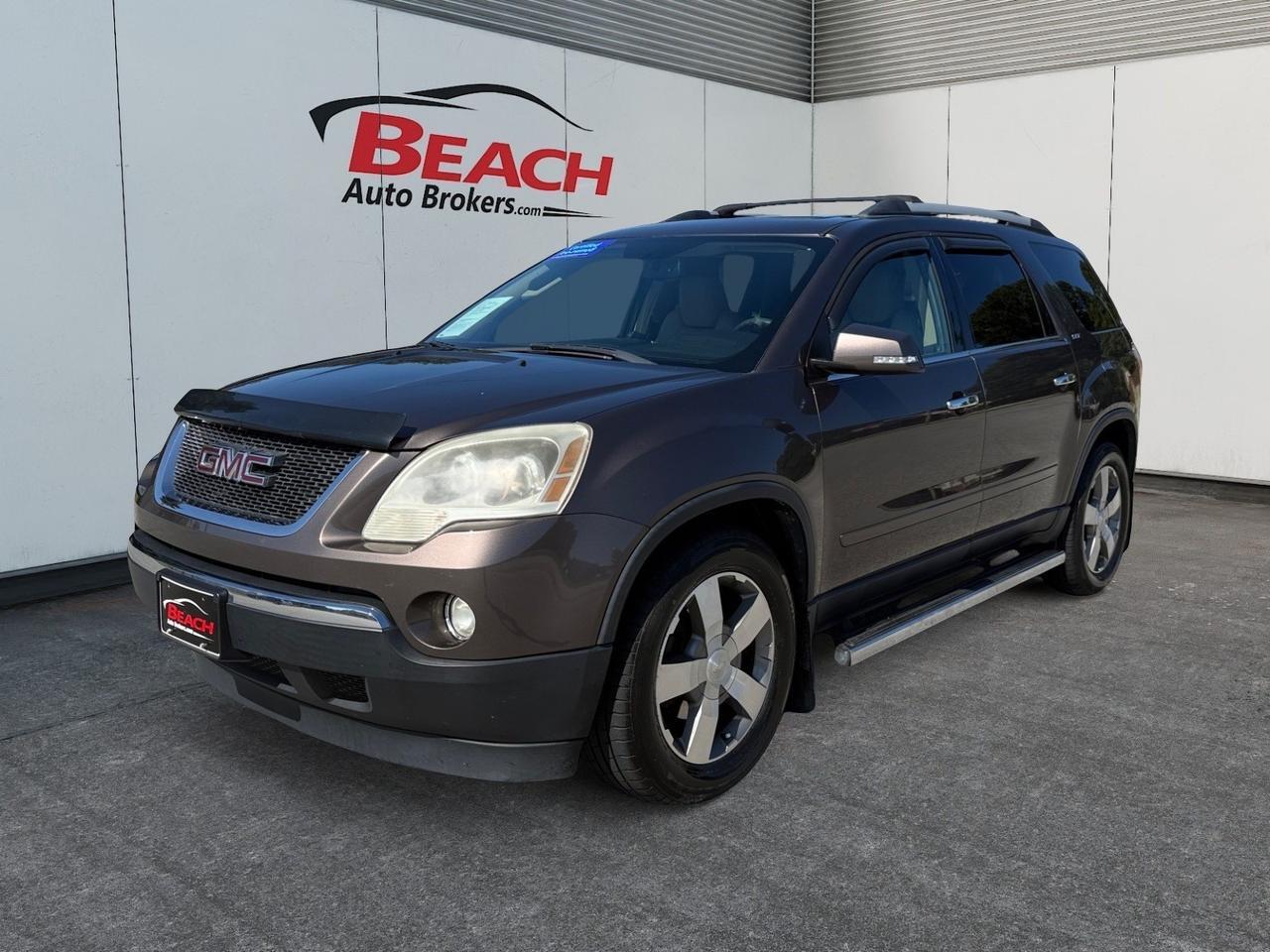 2012 GMC Acadia SLT1, HEATED SEATS, SUNROOF, UNIVERSAL GARAGE DOOR OPENER, TOW PACKAGE, RUNNING BOARDS, CAPTAINS CHAIRS, 3RD ROW, KEYLESS ENTRY, LOW MILES, CLEAN CARFAX!