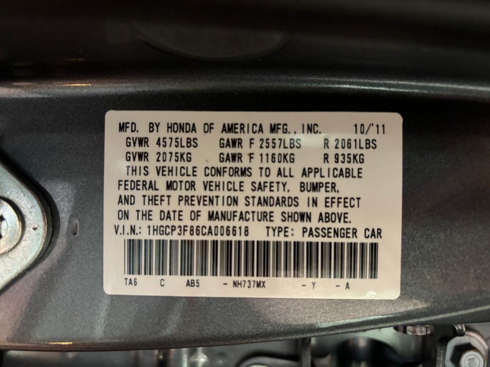 2012 Honda Accord 3.5 EX-L Franklin OH