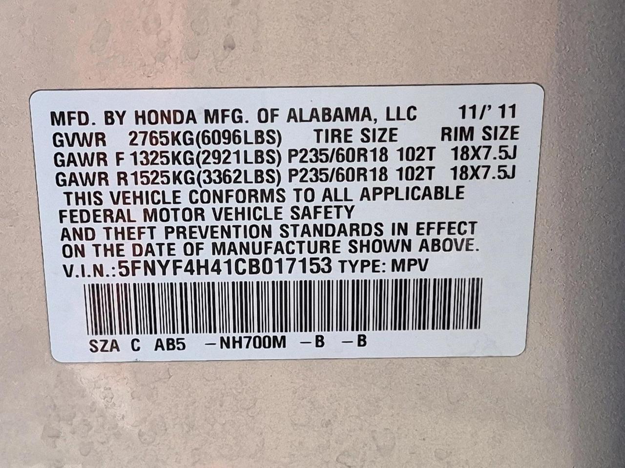 2012 Honda Pilot EX Roseville CA