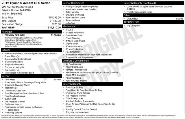 2012 Hyundai Accent GLS Raleigh NC