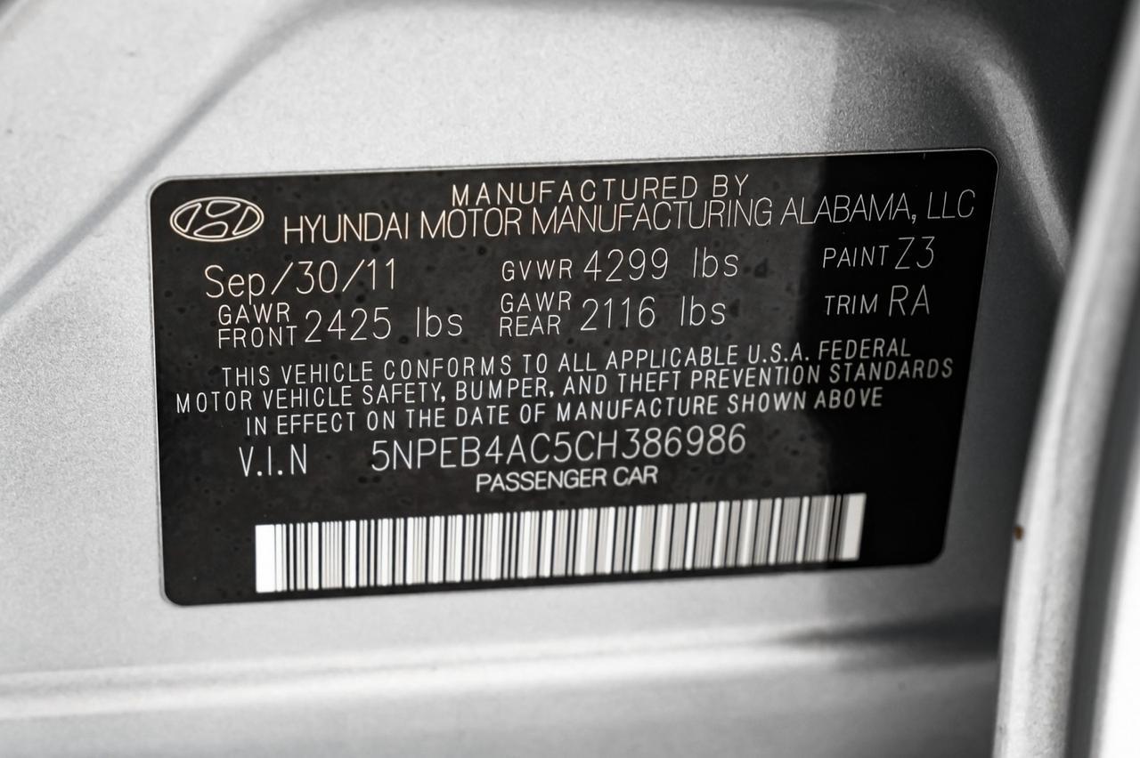 2012 Hyundai Sonata GLS AUTOMATIC BLUETOOTH CRUISE CONTROL REMOTE KEYLESS ENTRY ALLOY WHEELS Carrollton TX