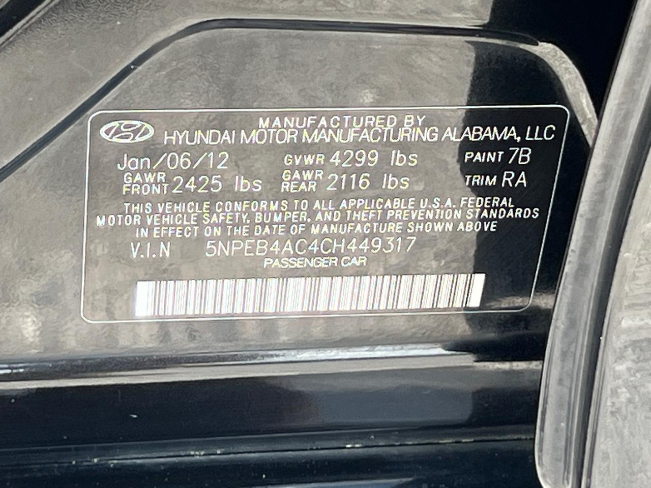 2012 Hyundai Sonata GLS Hagerstown MD