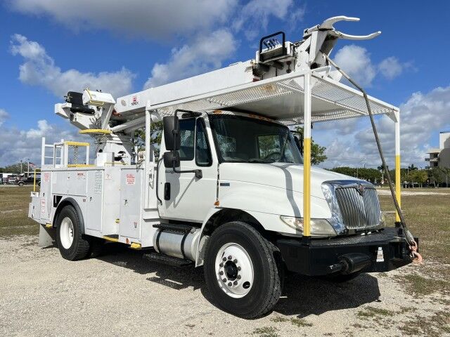 2012 International DuraStar 4300 TEREX Commander C4045 Digger Derrick Utility Truck Homestead FL
