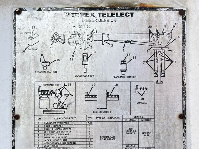 2012 International DuraStar 4300 TEREX Commander C4045 Digger Derrick Utility Truck Homestead FL