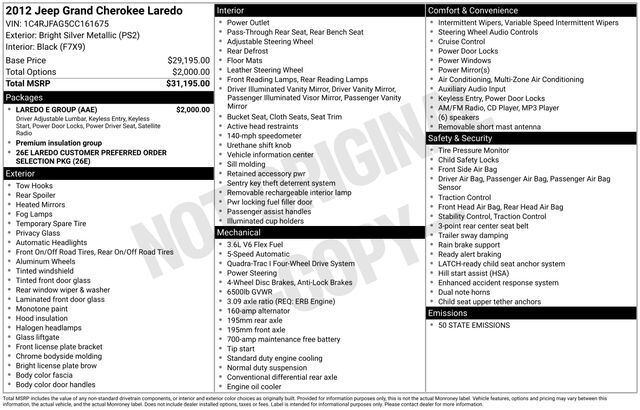 2012 Jeep Grand Cherokee Laredo Raleigh NC