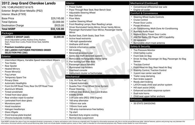 2012 Jeep Grand Cherokee Laredo Raleigh NC