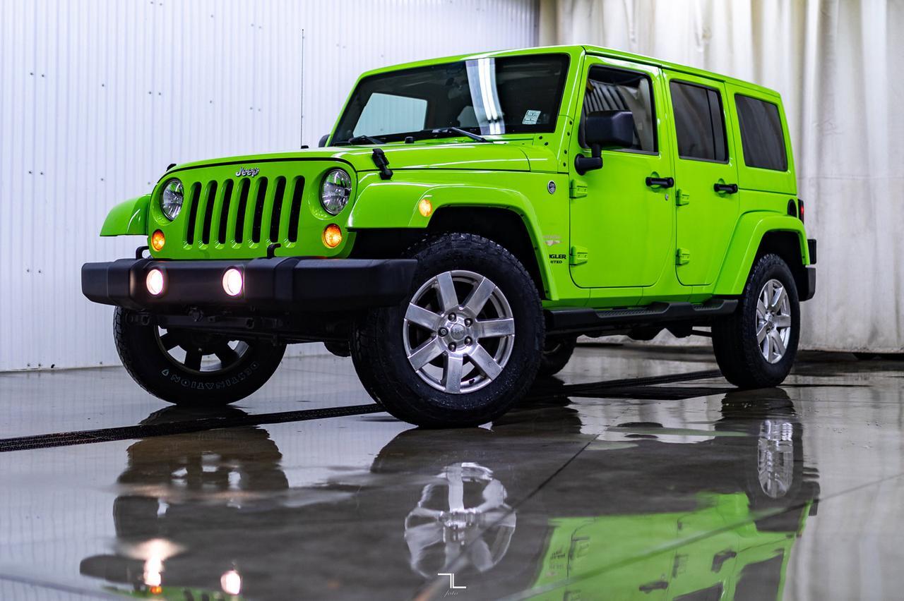 2012 Jeep Wrangler Unlimited 4x4 Sahara Leather Nav Red Deer AB