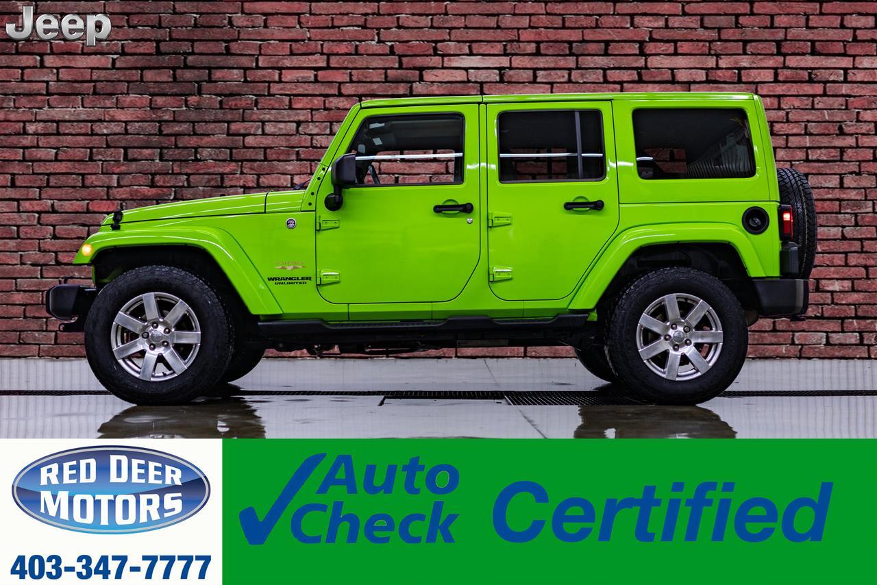 2012 Jeep Wrangler Unlimited 4x4 Sahara Leather Nav Red Deer AB
