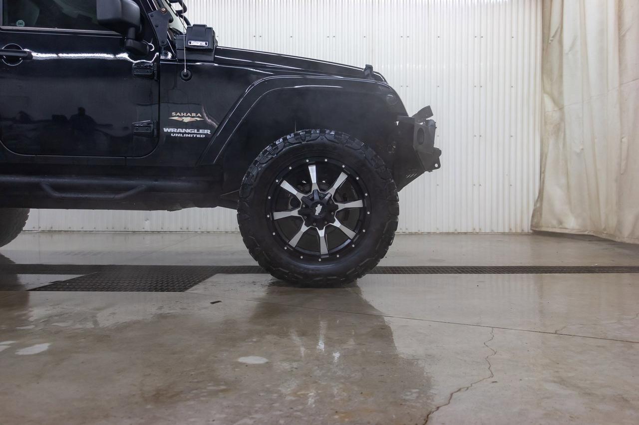 2012 Jeep Wrangler Unlimited 4x4 Sahara Lift Leather Nav Winch Red Deer AB