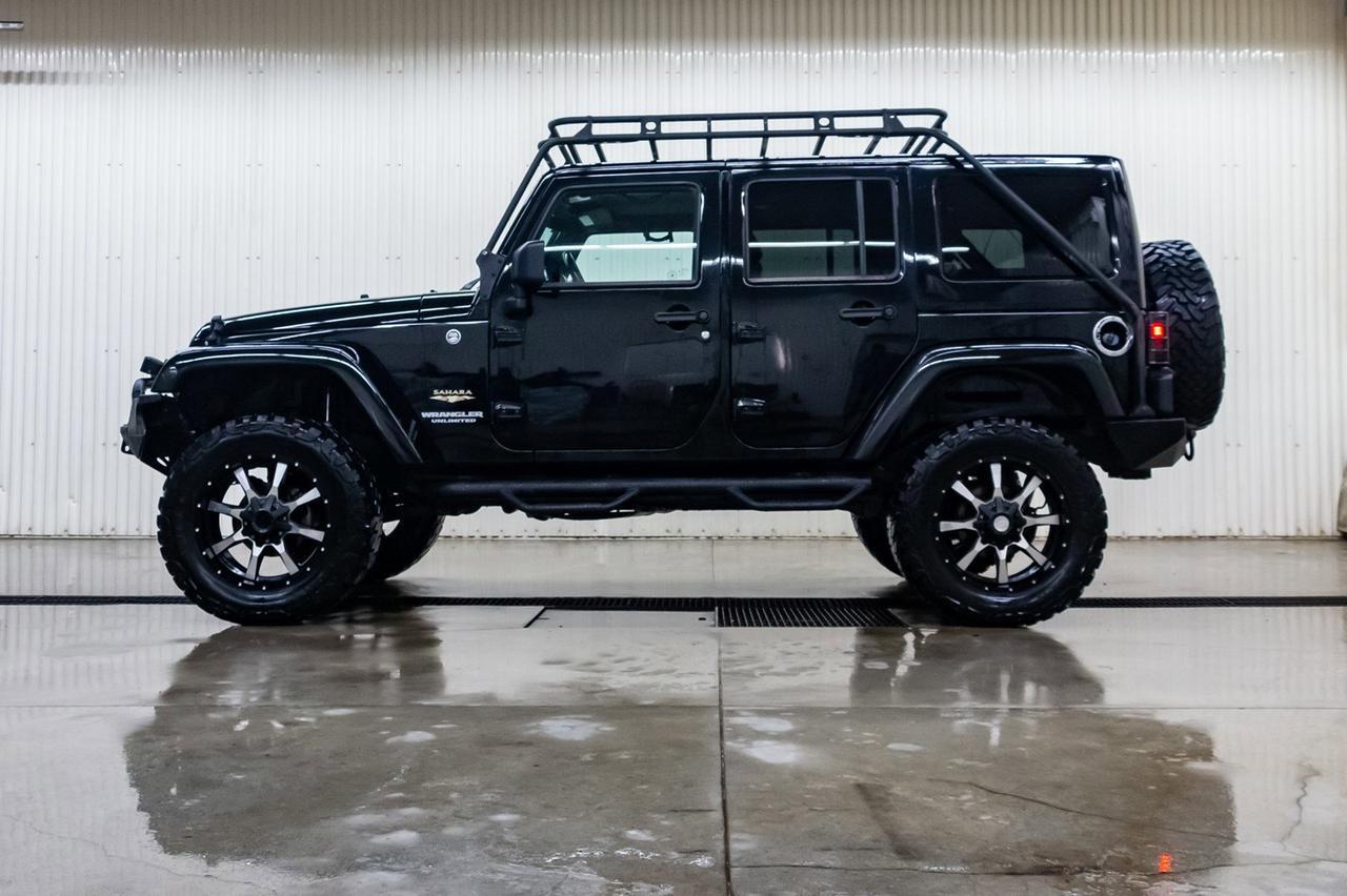 2012 Jeep Wrangler Unlimited 4x4 Sahara Lift Leather Nav Winch Red Deer AB