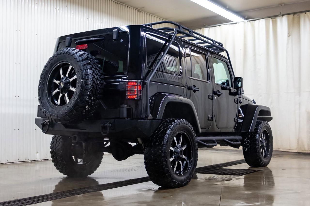 2012 Jeep Wrangler Unlimited 4x4 Sahara Lift Leather Nav Winch Red Deer AB