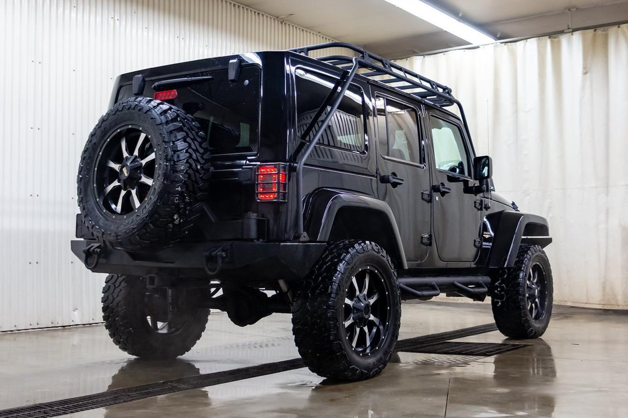 2012 Jeep Wrangler Unlimited 4x4 Sahara Lift Leather Nav Winch Red Deer AB