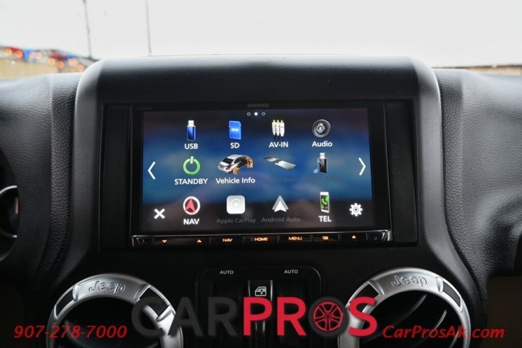 2012 Jeep Wrangler Unlimited Sahara - 4x4 - Remote Start - 3.6L V6 - Leather & Heated Seats - Power WIndows & Locks - Keyless Entry - Infinty Sound System - NAV - Bluetooth - Winch Ready Bumper w/ 20 Lightbar - Color Matched Hard Top - American Outlaw Wheels - Tow Pkg Anchorage AK