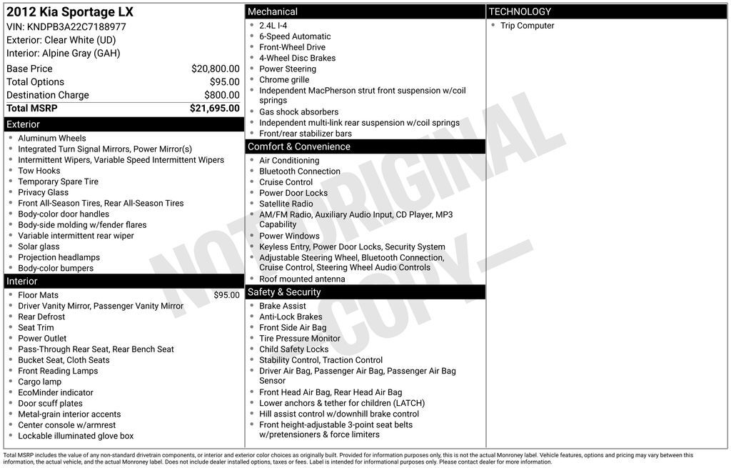 2012 Kia Sportage LX