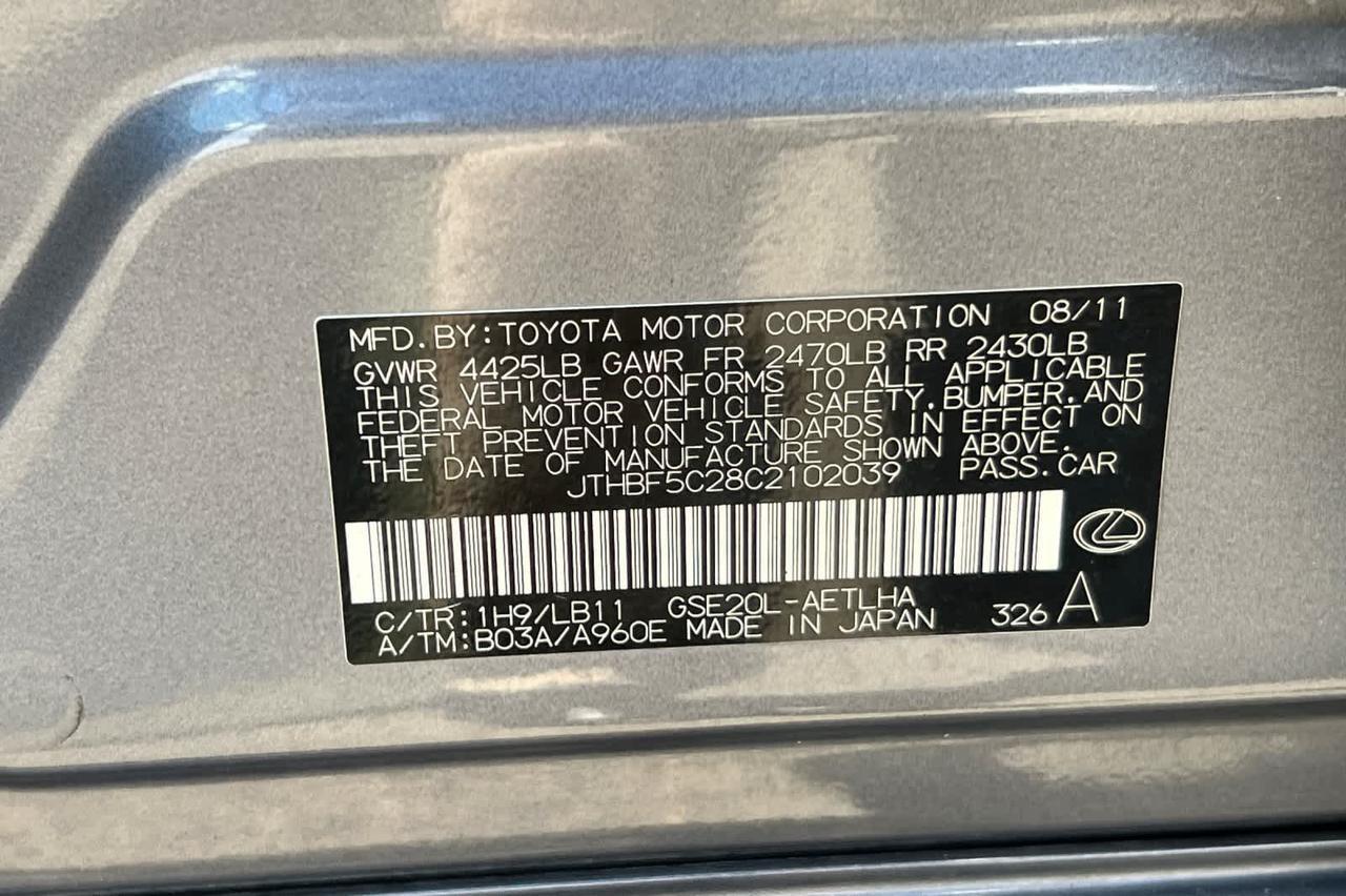 2012 Lexus IS 250 Roseville CA